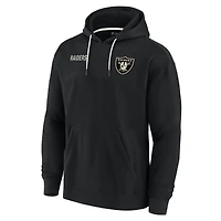 Sweat à capuche unisexe Fanatics Black Las Vegas Raiders Elements en polaire super douce