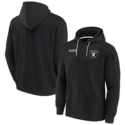 Sweat à capuche unisexe Fanatics Black Las Vegas Raiders Elements en polaire super douce