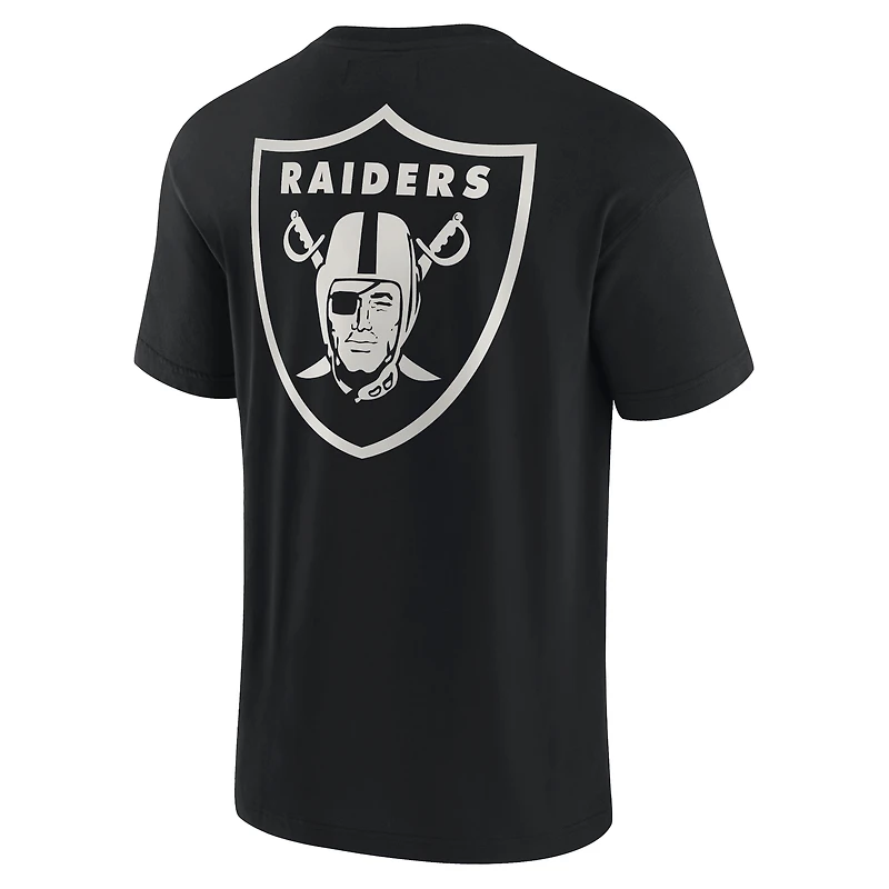 T-shirt unisexe à manches courtes super doux noir Las Vegas Raiders Elements Fanatics