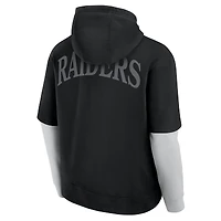 Unisex Fanatics  Black Las Vegas Raiders Sleek Elements Pullover Hoodie