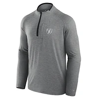 Unisex Fanatics Charcoal Las Vegas Raiders Front Office Performance Primary Quarter-Zip Jacket