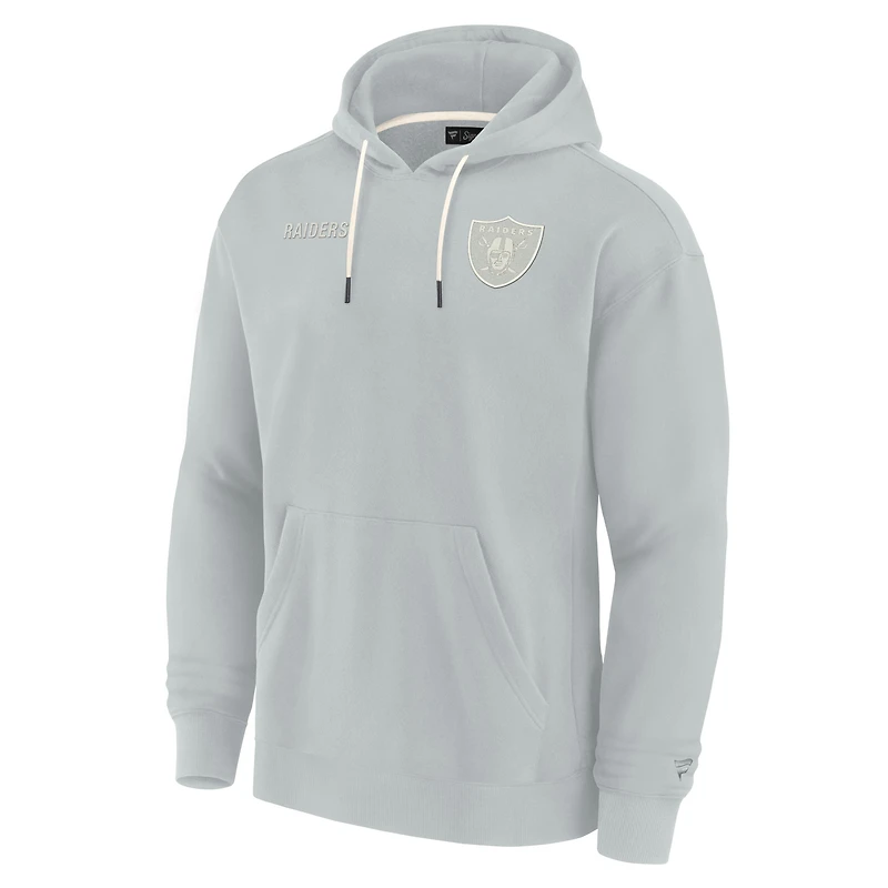 Unisex Fanatics Gray Las Vegas Raiders Elements Super Soft Fleece Pullover Hoodie