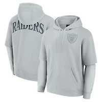 Unisex Fanatics  Gray Las Vegas Raiders Sleek Elements Pullover Hoodie