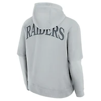 Unisex Fanatics  Gray Las Vegas Raiders Sleek Elements Pullover Hoodie
