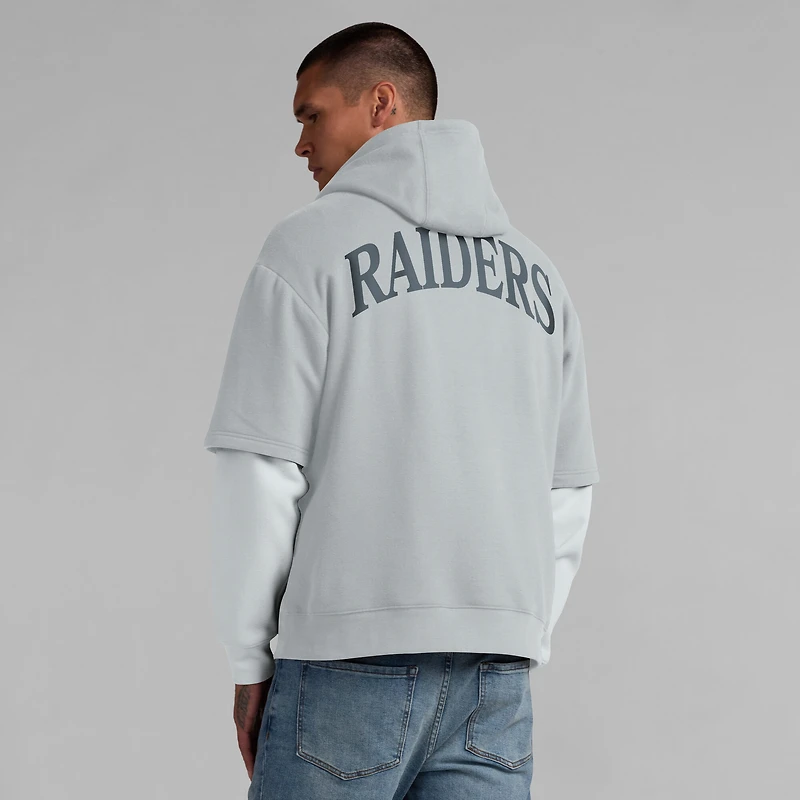 Sweat à capuche unisexe Fanatics gris Las Vegas Raiders Sleek Elements