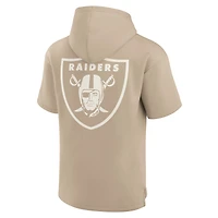 Unisex Fanatics Khaki Las Vegas Raiders Elements Super Soft Fleece Short Sleeve Pullover Hoodie