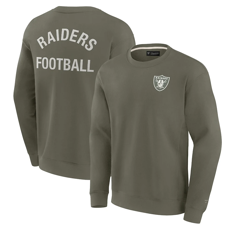 Sweat-shirt unisexe Fanatics Olive Las Vegas Raiders Elements ultra doux