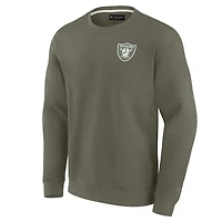 Unisex Fanatics Olive Las Vegas Raiders Elements Super Soft Pullover Sweatshirt