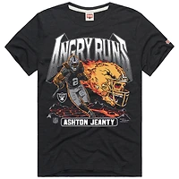 Unisex Homage Ashton Jeanty Charcoal Las Vegas Raiders Angry Runs Player Graphic Tri-Blend T-Shirt