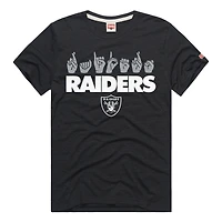 Unisex Homage  Black Las Vegas Raiders NFL ASL Collection by Love Sign Tri-Blend T-Shirt