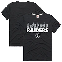 Unisex Homage  Black Las Vegas Raiders NFL ASL Collection by Love Sign Tri-Blend T-Shirt