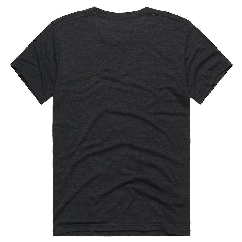 T-shirt unisexe en mélange de trois matières, hommage à Bo Jackson, illustration classique des Las Vegas Raiders au charbon bois