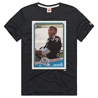 Unisex Homage Bo Jackson Charcoal Las Vegas Raiders NFL Topps Trading Card Tri-Blend T-Shirt
