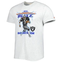 T-shirt unisexe Hommage à Bo Jackson, coloris chiné cendré, Las Vegas Raiders, NFL Blitz, joueur retraité, mélange de trois matières