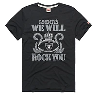 Unisex Homage Charcoal Las Vegas Raiders 2026 NFL Schedule Queen Tri-Blend T-Shirt