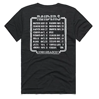 Unisex Homage Charcoal Las Vegas Raiders 2026 NFL Schedule Queen Tri-Blend T-Shirt