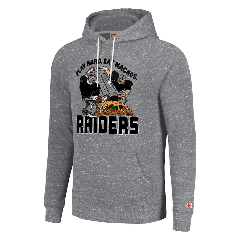 Unisex Homage Gray Las Vegas Raiders NFL x Guy Fieri’s Flavortown Tri-Blend Pullover Hoodie