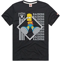 Unisex Homage x The Simpsons Black Las Vegas Raiders Tri-Blend T-Shirt