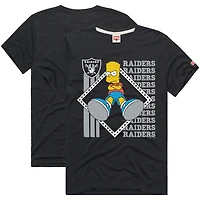 Unisex Homage x The Simpsons Black Las Vegas Raiders Tri-Blend T-Shirt