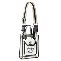 WEAR by Erin Andrews Sac à bandoulière transparent Las Vegas Raiders Stadium avec pochette à monnaie
