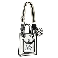 WEAR by Erin Andrews Sac à bandoulière transparent Las Vegas Raiders Stadium avec pochette à monnaie