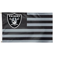Drapeau de luxe WinCraft Las Vegas Raiders 90 x 150 cm, style américain étoiles et rayures
