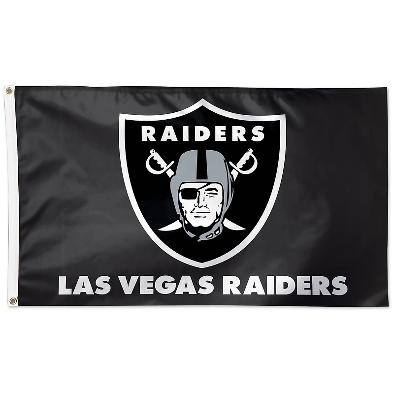 WinCraft Las Vegas Raiders 3' x 5' Logo & Wordmark Deluxe - Drapeau simple face