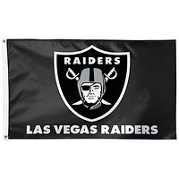 WinCraft Las Vegas Raiders 3' x 5' Logo & Wordmark Deluxe - Drapeau simple face