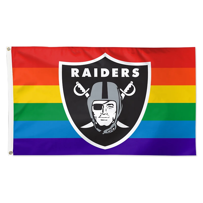 Drapeau WinCraft Las Vegas Raiders 3' x 5' Pride Deluxe 1 face