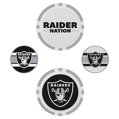 WinCraft Las Vegas Raiders Lot de 4 marqueurs de balle