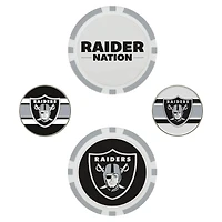 WinCraft Las Vegas Raiders Lot de 4 marqueurs de balle