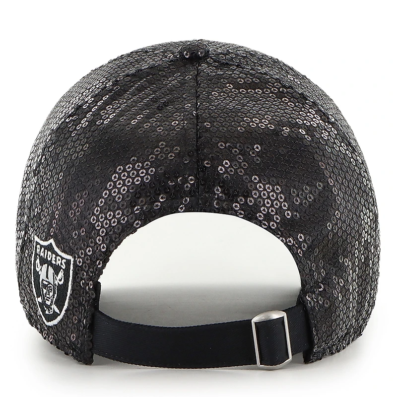 Women's '47 Black Las Vegas Raiders Dazzle Clean Up Adjustable Hat
