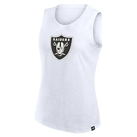 Women's Fanatics  White Las Vegas Raiders Slub Tank Top