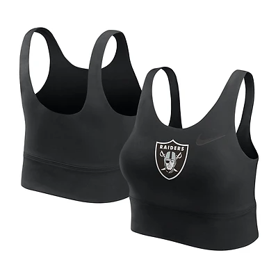 Soutien-gorge de sport long Nike Performance pour femme, noir, Las Vegas Raiders