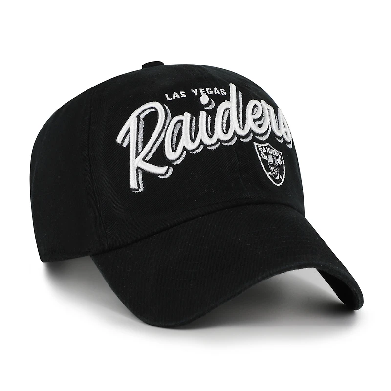 Women's '47  Black Las Vegas Raiders Ariana Clean Up Adjustable Hat