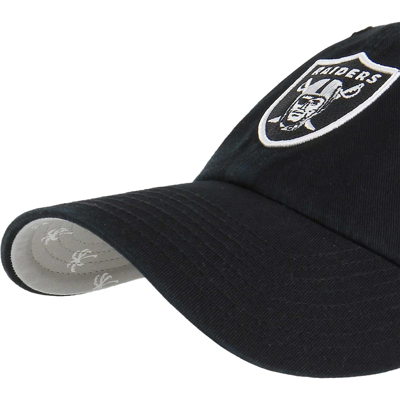 Women's '47 Black Las Vegas Raiders Confetti Icon Clean Up Adjustable Hat