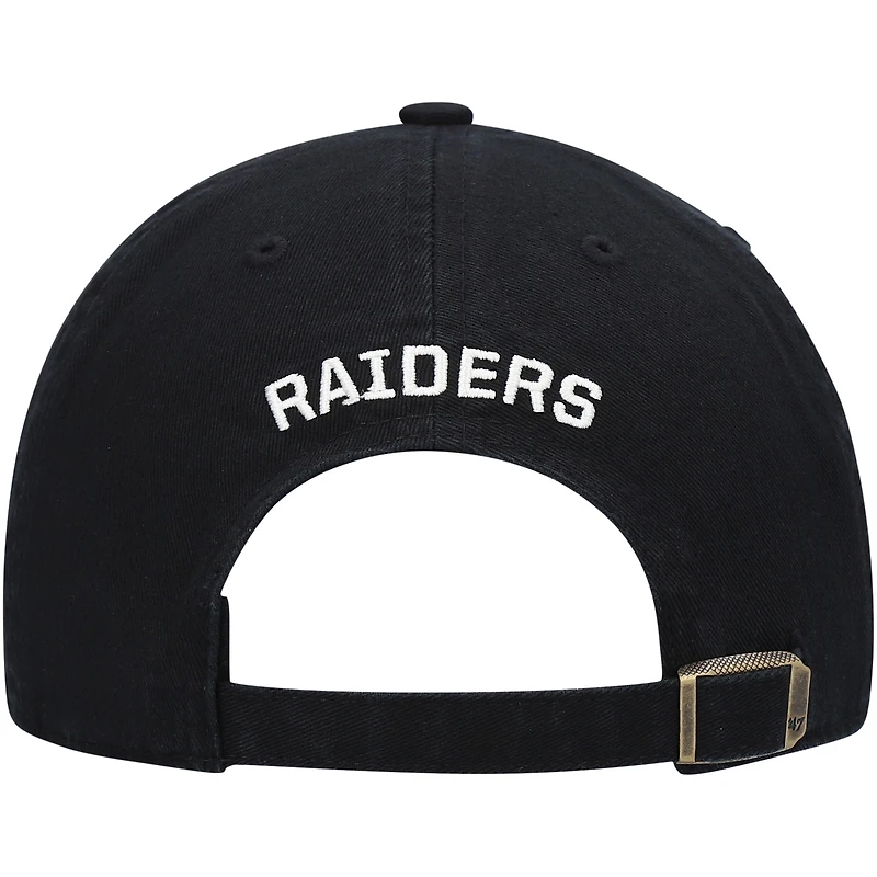 Casquette réglable Finley Clean Up des Las Vegas Raiders '47 noire pour femme