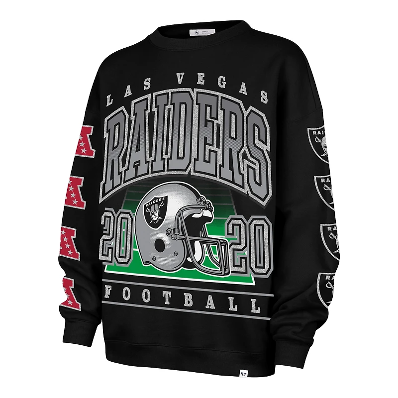 Sweat-shirt oversize noir « 47 » des Las Vegas Raiders pour femme