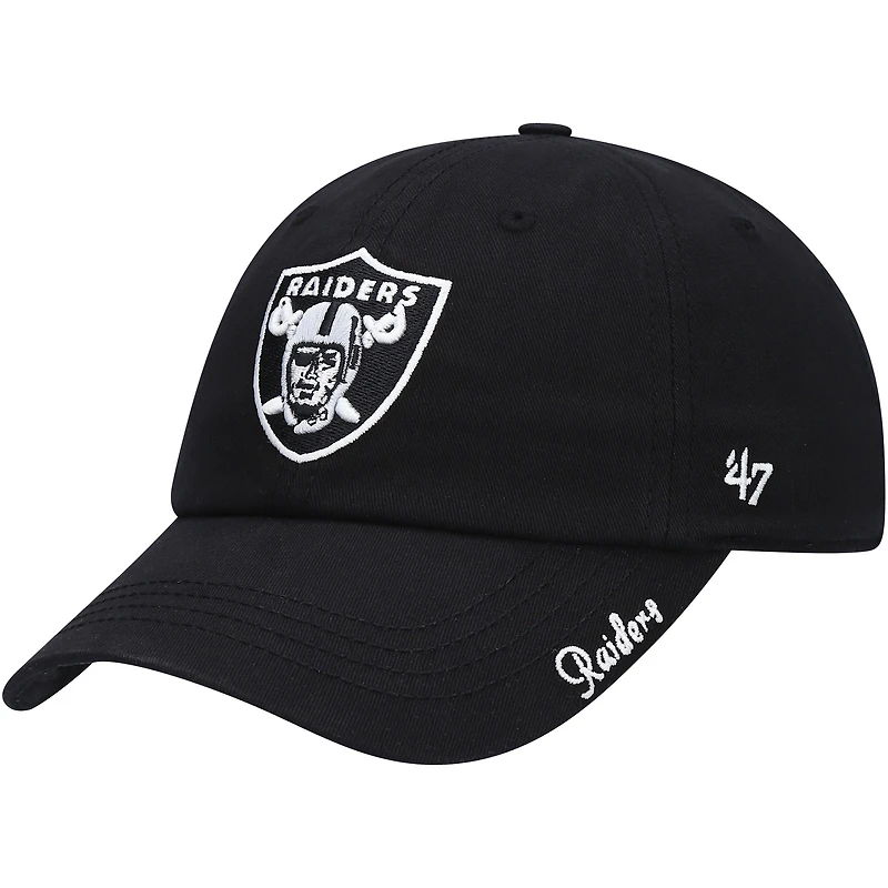 Women's '47 Black Las Vegas Raiders Miata Clean Up Adjustable Hat