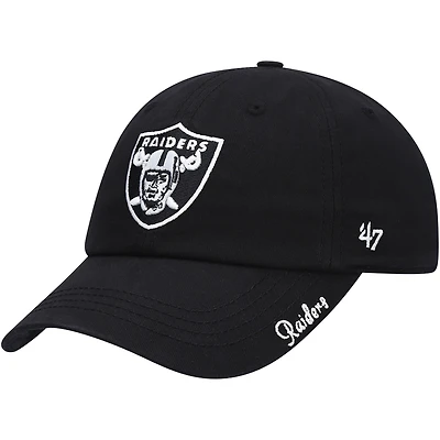 Casquette ajustable pour femme '47 Black Las Vegas Raiders Miata Clean Up