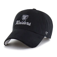 Casquette ajustable noire « 47 » pour femme des Las Vegas Raiders, style « Esprit de nettoyage »