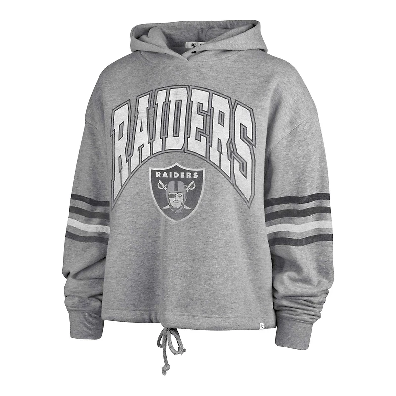 Sweat à capuche '47 Heather Grey Las Vegas Raiders Upland Bennett pour femmes