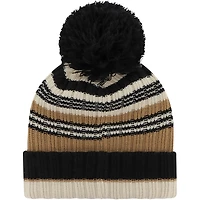 Women's '47 Natural Las Vegas Raiders Barista Cuffed Knit Hat with Pom