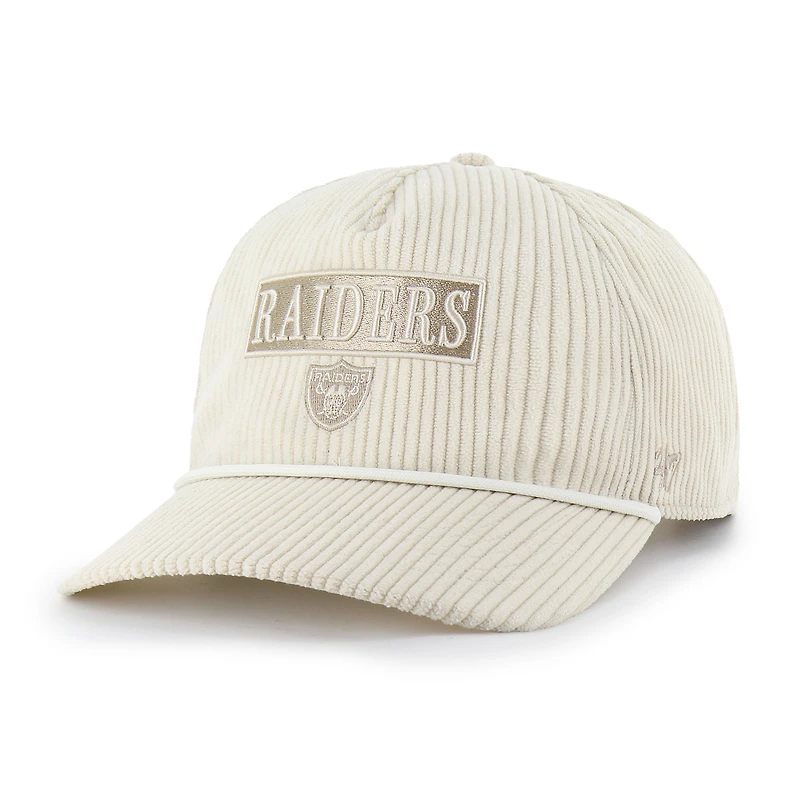 Women's '47 Natural Las Vegas Raiders Mellow Corduroy Hitch Adjustable Hat