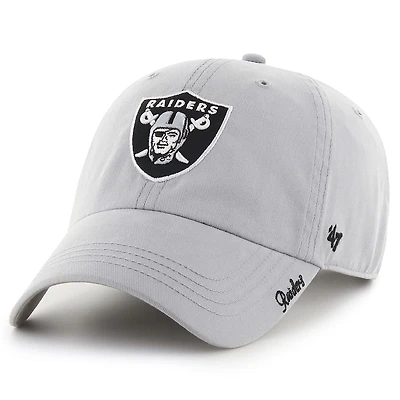 Casquette secondaire ajustable pour femme '47 Silver Las Vegas Raiders Miata Clean Up