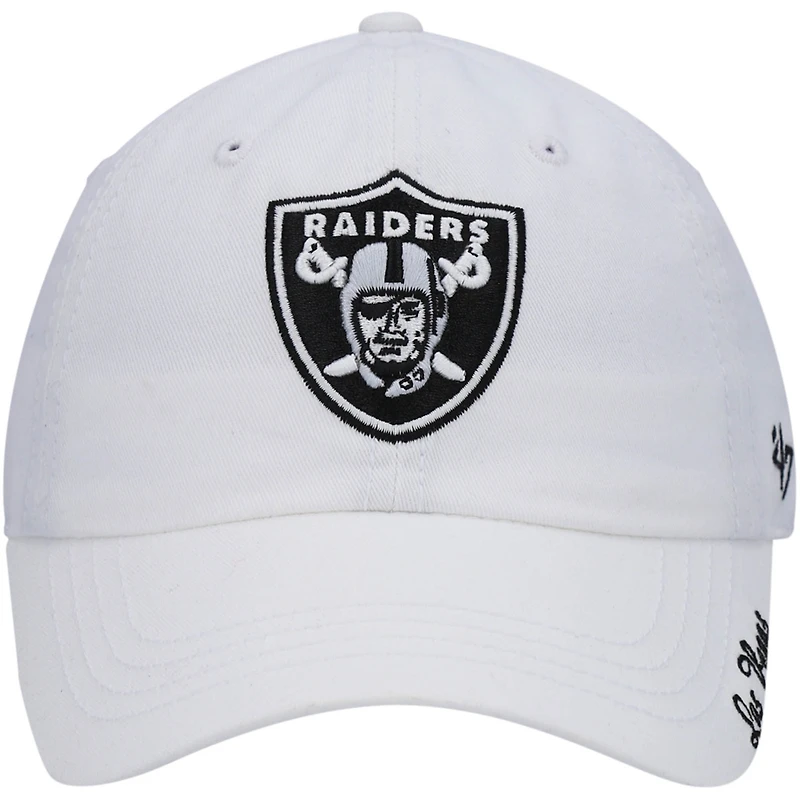 Casquette réglable pour femme Las Vegas Raiders Miata Clean Up '47 blanche