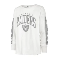 Women's '47 White Las Vegas Raiders Statement Long Sleeve T-Shirt
