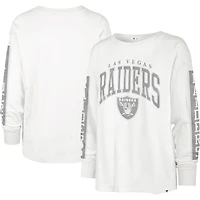 Women's '47 White Las Vegas Raiders Statement Long Sleeve T-Shirt