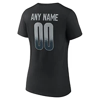Women's Black Las Vegas Raiders Home Field Pop Personalized Name & Number V-Neck T-Shirt