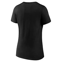Women's Black Las Vegas Raiders Hustle V-Neck T-Shirt